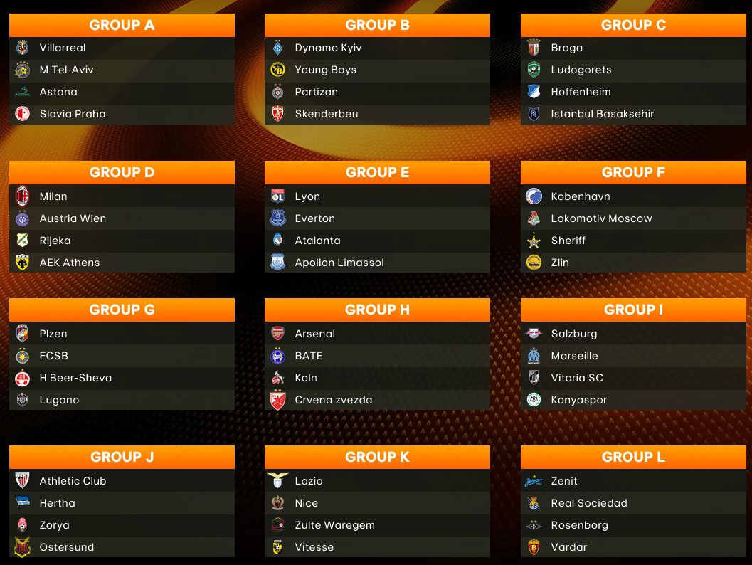 Europa League Group Stage Draw 2017 2018