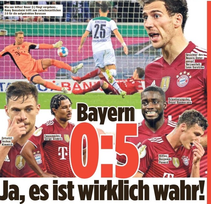 Gladbach 5-0 Bayern Headline