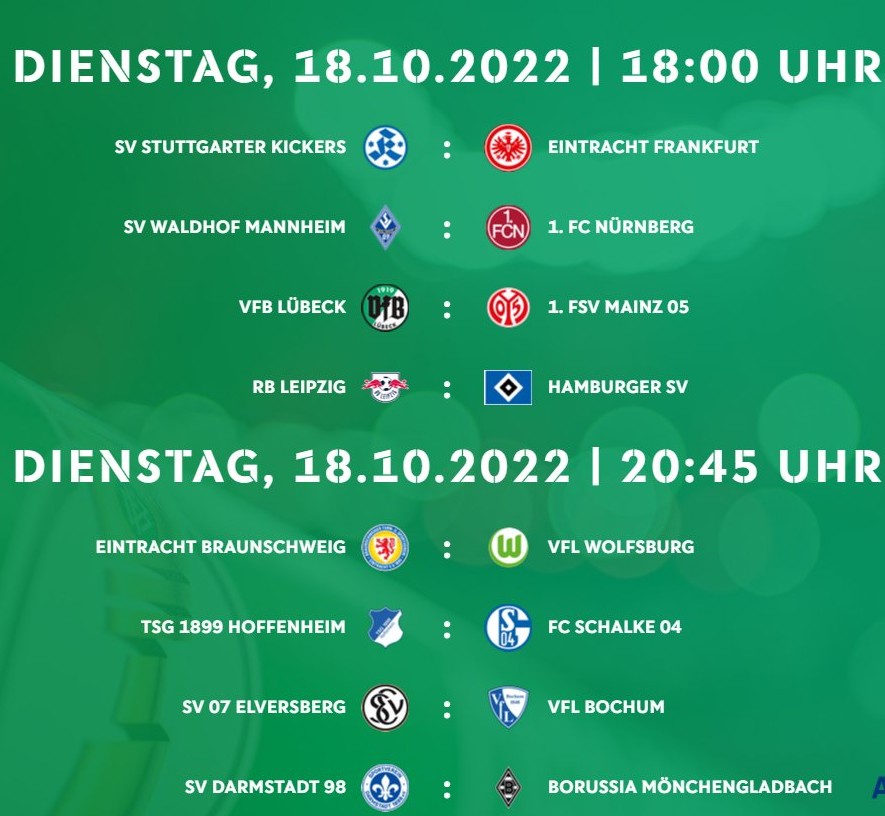 DFB Pokal Second Round Draw 2022 23