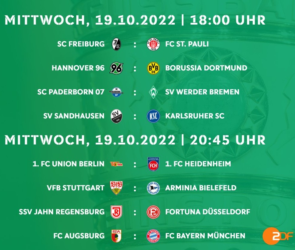 German Cup Round of 32 Draw 2022-2023