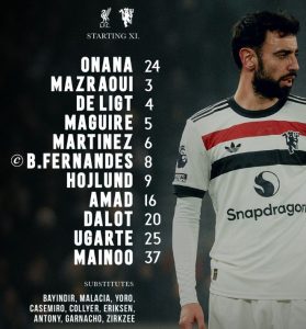 PL | Official Liverpool FC vs Manchester United FC Lineups Timeline