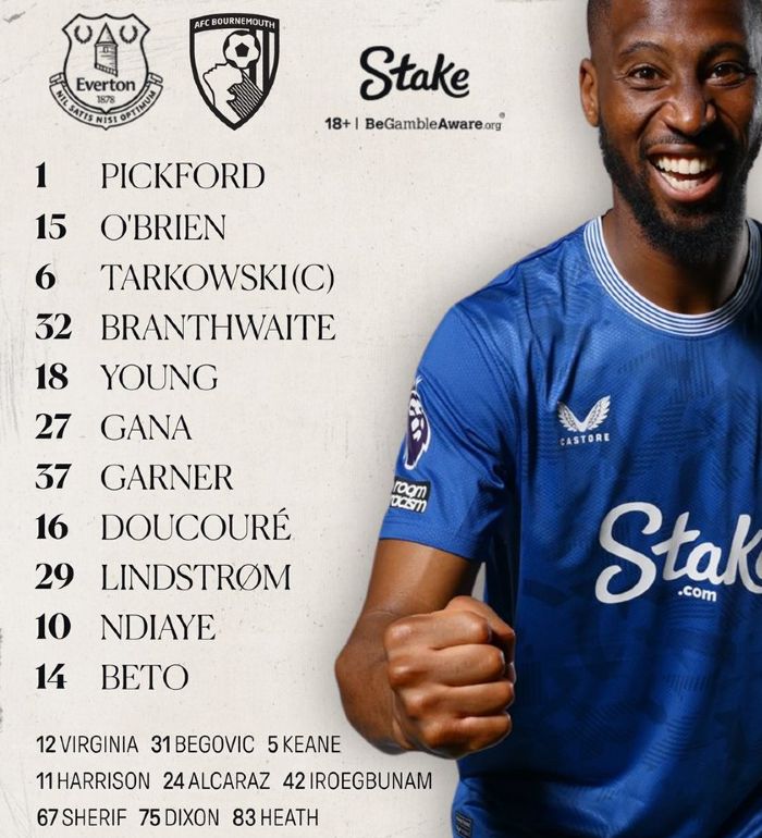 Everton FC vs AFC Bournemouth Lineups 2025 FA Cup