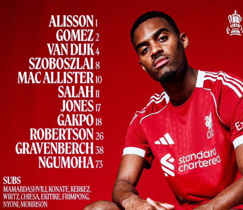 lfc starting lineup vs wwfc 2026 fa cup