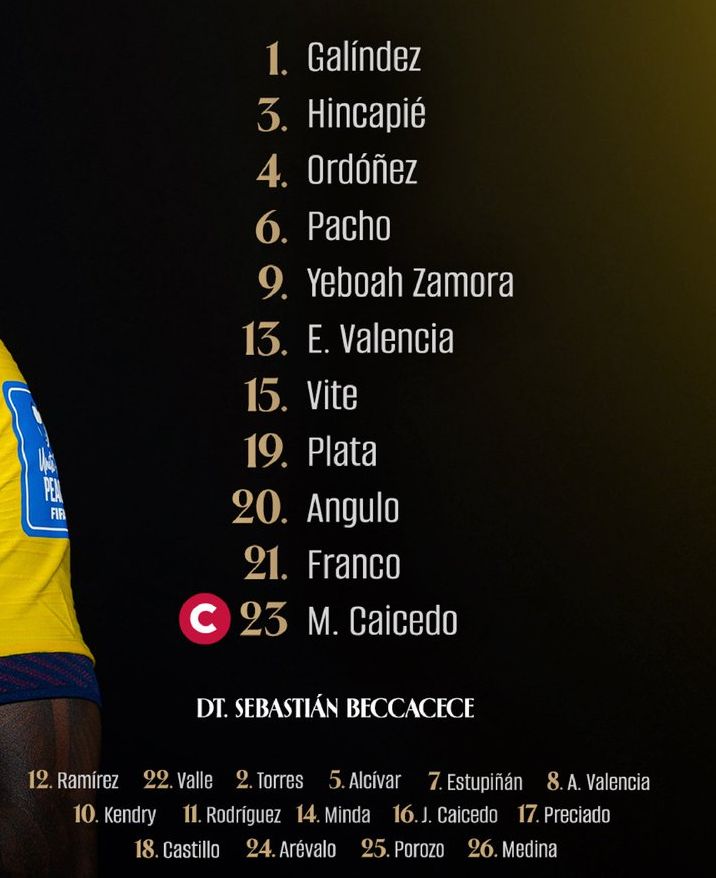 Ecuador National Football Team vs Germany National Football Team Lineups